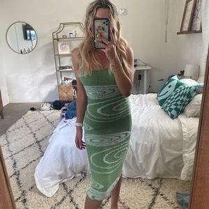 Green Fuzzy House of Sunny Style Dress